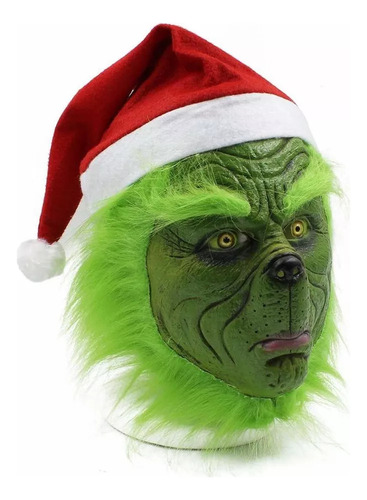 Disfraz De Navidad Con Máscara De Cabeza Completa De Látex