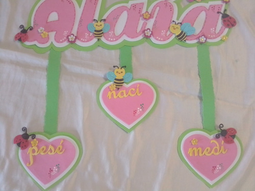 Banner Decorado En Foami Bienvenida De Niña Foami Decorado