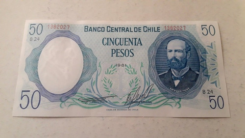 Billete 50 Pesos 1981 - Firmas Bardon/molina Unc