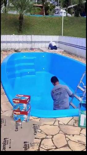 Tinta Para Piscina Azul Pu Kit Maza 4,5 Litros