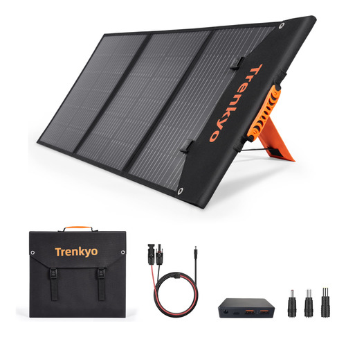 Trenkyo Panel Solar Portatil De 100 W, Cargador Monocristali