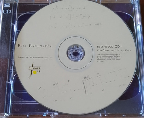 Bill Bruford's Earthworks - Footloose And Fancy... / 2 Cd Estándar (Usado)