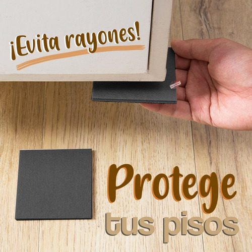 Imagen 5 de 8 de Set 2 Pcs Almohadilla Antideslizante Adherible Muebles J31-0