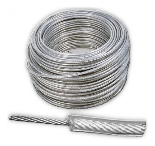 Rollo Carrete Cable Acero Galvanizado 1/8x3/16 Forrado 141