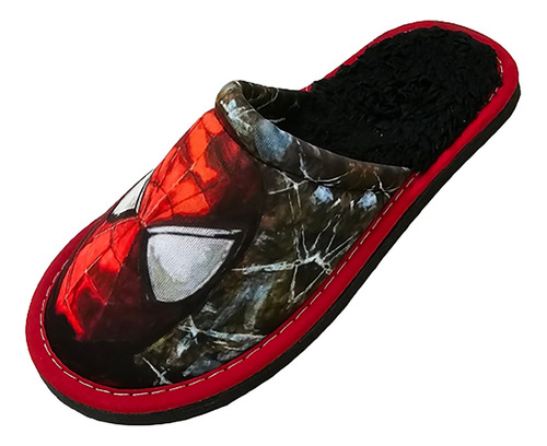 Pantufla Infantil Hombre Araña Con Corderito Extracalidad 