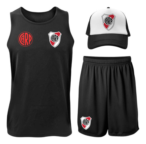 Conjunto Deportivo Musculosa + Short + Gorra - River Plate 4