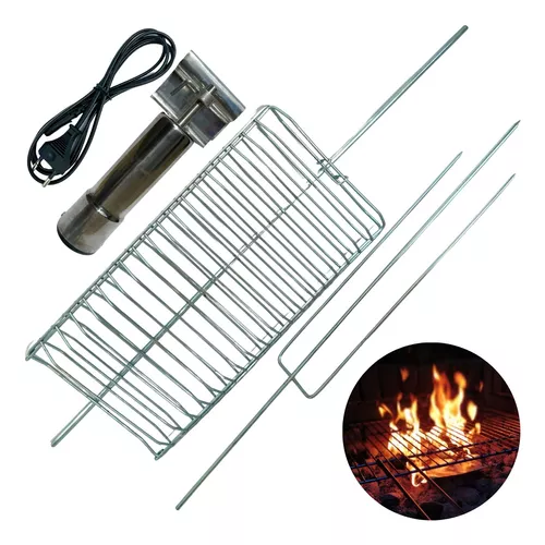 Espeto Giratório Elétrico Churrasco Flex Inox Com Grelha Nfe - MCSTORE -  Espeto Giratório - Magazine Luiza