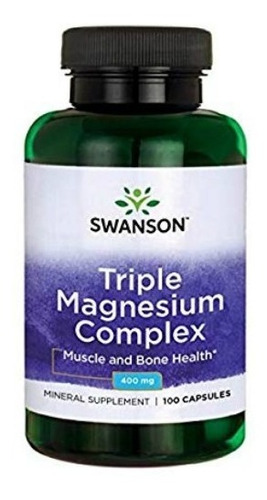 Triple Magnesio Magnesium 100 Caps 400mg Swanson Usa