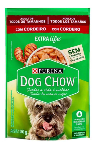 Dog Chow Sachê Todos Tamanhos Cordeiro 100g