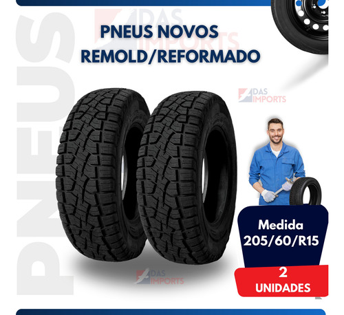 2x Pneu + Garantia 205/60/15 Ecologico Novo Atr