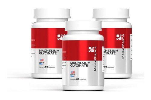 Pack X3 Glicinato De Magnesio 400mg - 60 Capsulas | Malex
