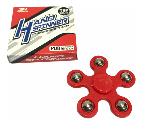 Hand Spinner Juguete Anti Estrés Fidget De Mano Color Rojo