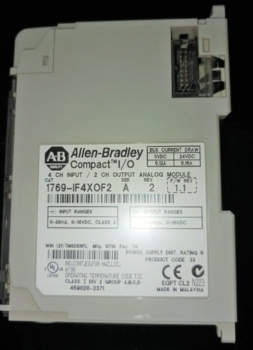 Allen Bradley 1769-if4xof2 Modulo Analogico Plc Compactlogix (Usado)