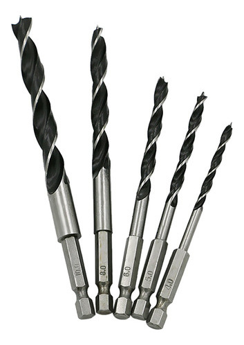 Broca Hexagonal Hss De 4/5/6/8/10 Mm, 5 Piezas