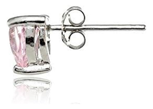 Pendientes De Tuerca Con Forma De Corazón De 6 Mm De Turmali