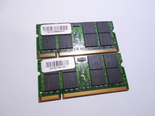 Kit 2 Memorias P/ Notebook 2 X 1gb Total 2gb Ddr2 667mhz (Usado)