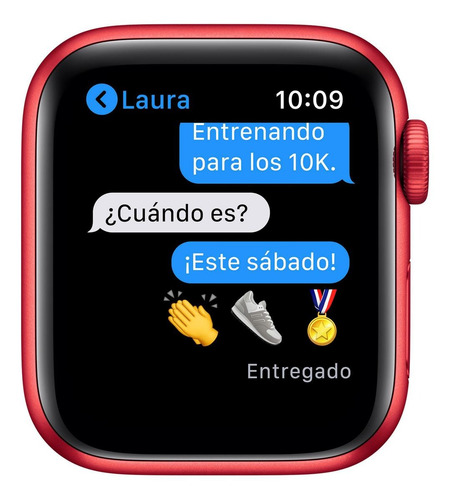 Imagen 5 de 8 de Apple Watch Series 6 (GPS) - Caja de aluminio (PRODUCT)RED de 40 mm - Correa deportiva (PRODUCT)RED