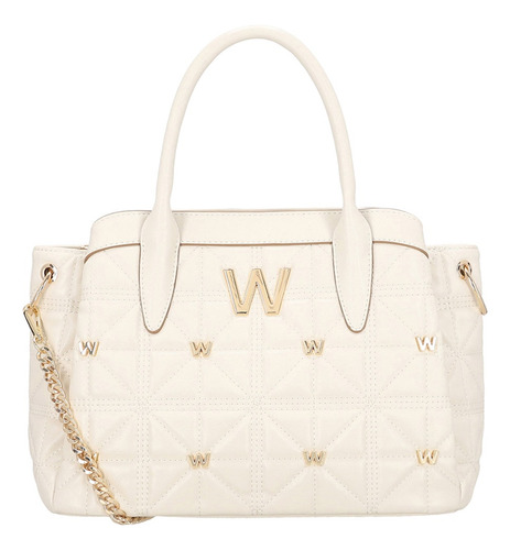 Bolso Satchel Para Mujer Westies Beige Hbcybugs2we