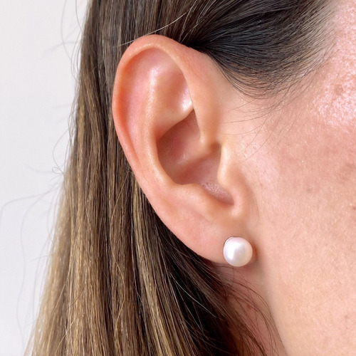 Imagen 6 de 10 de Broqueles Perla Natural Cultivada Y Plata 925 Mujer Agálea