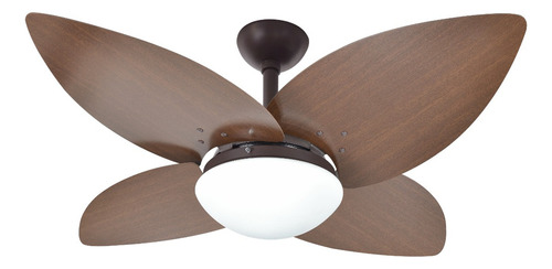 Ventilador De Teto Lótus 1025 Com 4 Pás Infinity Mdf Luxo Cor Da Estrutura Marrom Com 4 Pás Tabaco Voltagem 220v