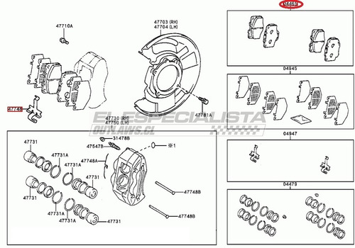 Pastilla De Freno Delantera Toyota Land Cruiser Prado 1997