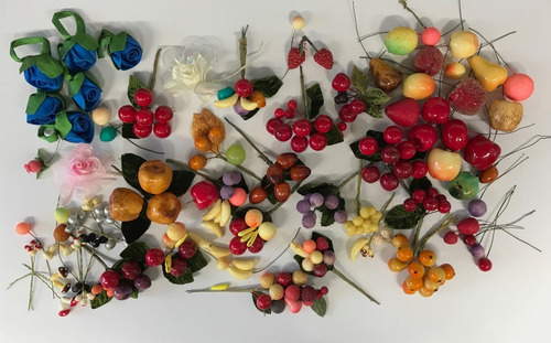 Flores, Frutas Y Pistilos Artificiales Para Manualidades