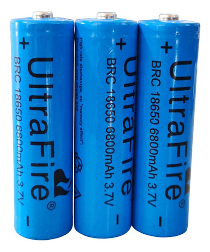 Combo X3 Bateria Litio 18650 Recargable 6800mah