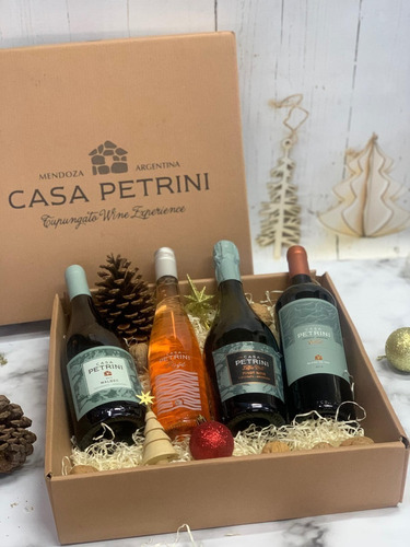 Imagen 3 de 4 de Regalo Empresarial 4 Vinos Exclusivos Casa Petrini Caja Vip