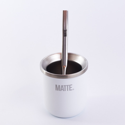 Mate Steel De Acero Inoxidable Termico + Bombilla - Matte