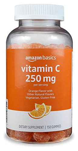 Basics Vitamina C 250 Mg Gummy, Orange, 150 Nd7wi