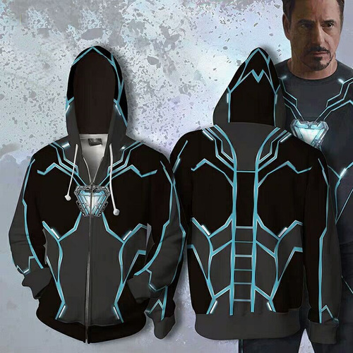 Sudaderas Con Cremallera Iron Man Chamarras Avengers Endgame