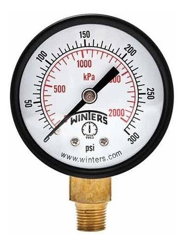 Imagen 1 de 3 de Manómetro Winters Pem Caja 38mm Economico R1/8 Rangos