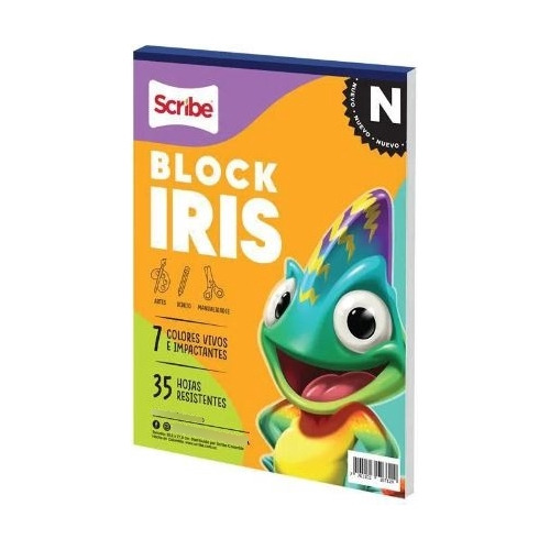 Block Iris Scribe Carta 35 Hojas De Colores
