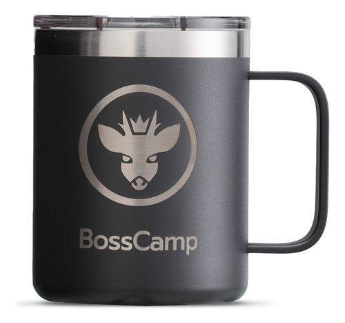 Bosscamp Taza Termica Tapa Magnetic Slider 350 Ml Termo Mug Color Negro