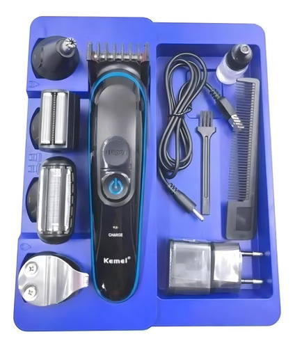 Barbeador Elétrico Kemei Km 690 + Escoca Disfarce