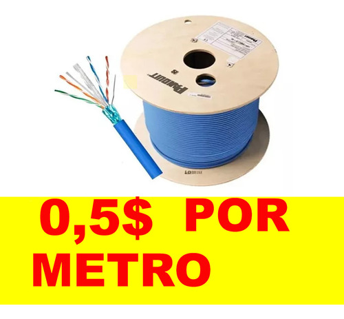 Cable De Red Utp Panduit Por Metro Cat6 Internet 100% Cobre