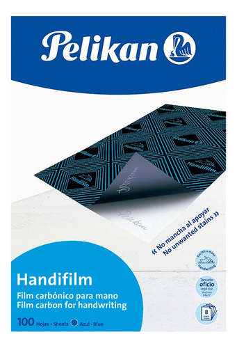 Imagen 1 de 1 de Carbónico Pelikan - Handifilm Azul (100 Hojas)