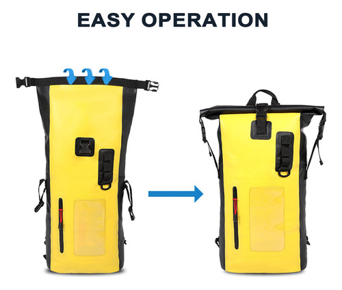 Mochila Enrollable De Alta Resistencia Con Bolsillo Con Cre