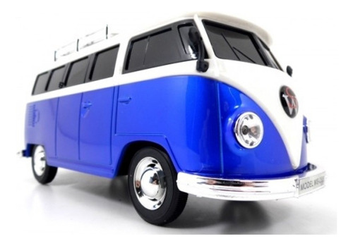 Caixa De Som Portátil Kombi Car Speak C/ Bluetooth Cor Azul