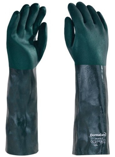 1par Guante 44-418 Derma Doble Inmersion De Pvc 45cm C/fungi