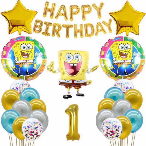 Globo Metálico Caras Bob Esponja