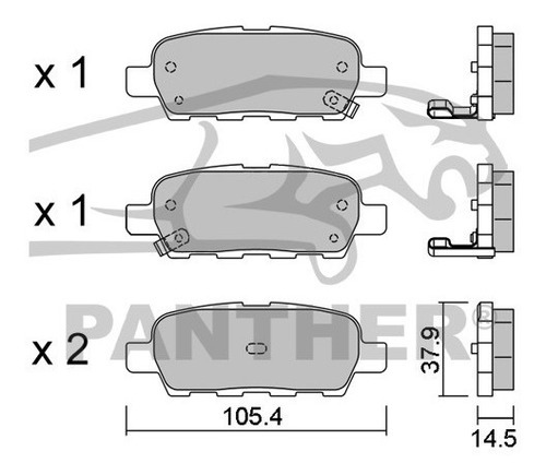 Balata Akebono Act905a Tras Infiniti G35 2007