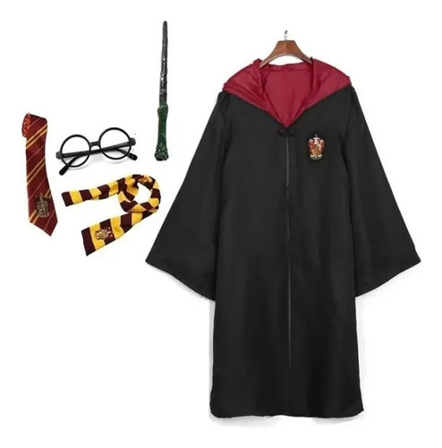 Disfraz Harry Potter Niños Con Lentes Bufanda Corbata Varita