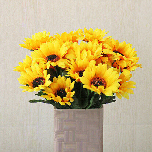 Girasol Artificial, 1 Ramo De Flores Para Exteriores
