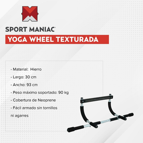 Imagen 2 de 3 de Barra De Dominadas Marco Multitoma Abdominales Sport Maniac