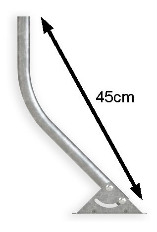 Imagem 4 de 4 de Mastro Suporte Articulado P/ Antena Uhf, Celular E Uso Geral
