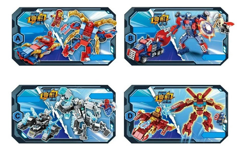 Bloques Para Armar Transformers 4 Cajas En 1 Pack
