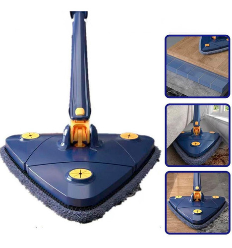 Esfregão Triangular Microfibra Limpeza De Azulejos E Vidros