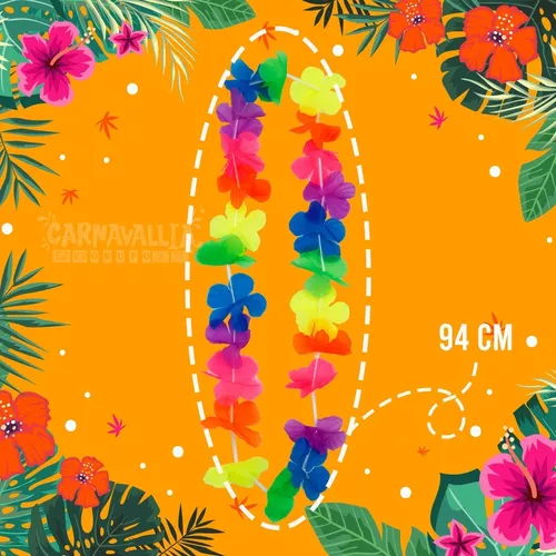 Collares hawaianos neón12 piezas – Mundo Fiesta