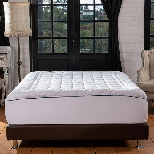 Distrihogar mattress topper essencial acolchado blanco